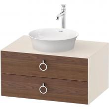 Duravit WT4990077H4 - White Tulip Wall-Mounted Vanity Unit American Walnut Solid/Nordic White High Gloss