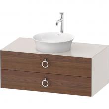 Duravit WT499107739 - White Tulip Wall-Mounted Vanity Unit American Walnut Solid/Nordic White Satin Matte