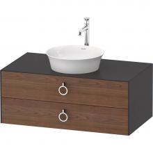 Duravit WT499107758 - White Tulip Wall-Mounted Vanity Unit American Walnut Solid/Graphite Satin Matte