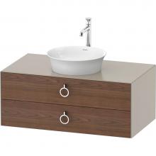 Duravit WT499107760 - White Tulip Wall-Mounted Vanity Unit American Walnut Solid/Taupe Satin Matte