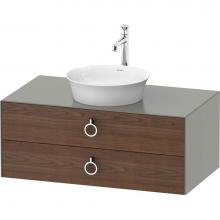 Duravit WT499107792 - White Tulip Wall-Mounted Vanity Unit American Walnut Solid/Stone Gray Satin Matte