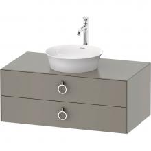 Duravit WT499109292 - White Tulip Wall-Mounted Vanity Unit Stone Gray Satin Matte