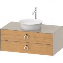 Duravit WT49910H560 - White Tulip Wall-Mounted Vanity Unit Natural Oak Solid/Taupe Satin Matte