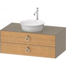 Duravit WT49910H5H2 - White Tulip Wall-Mounted Vanity Unit Natural Oak Solid/Stone Gray High Gloss