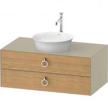 Duravit WT49910H5H3 - White Tulip Wall-Mounted Vanity Unit Natural Oak Solid/Taupe High Gloss