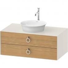 Duravit WT49910H5H4 - White Tulip Wall-Mounted Vanity Unit Natural Oak Solid/Nordic White High Gloss