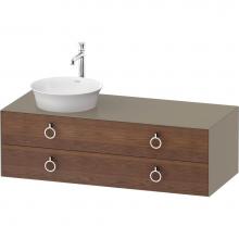 Duravit WT4992L77H2 - White Tulip Wall-Mounted Vanity Unit American Walnut