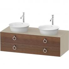 Duravit WT4993B77H3 - White Tulip Wall-Mounted Vanity Unit American Walnut