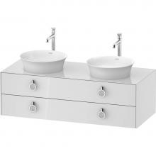 Duravit WT4993B8585 - Duravit White Tulip 51 1/8'' Wall Mount Two Drawer Double Vanity Cabinet in High Gloss W