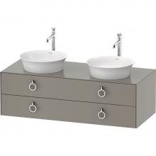Duravit WT4993B9292 - Duravit White Tulip 51 1/8'' Wall Mount Two Drawer Double Vanity Cabinet in Satin Matte