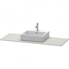 Duravit XS060GM0707 - Duravit XSquare Console with One Sink Cut-Out Concrete Gray