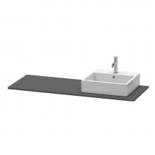 Duravit XS060GR4949 - Duravit XSquare Console with One Sink Cut-Out Graphite