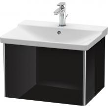 Duravit XS408004040 - Duravit XSquare Vanity Unit Wall-Mounted  Black High Gloss