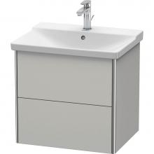 Duravit XS418000707 - Duravit XSquare Vanity Unit Wall-Mounted  Concrete Gray Matte