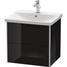 Duravit XS418004040 - Duravit XSquare Vanity Unit Wall-Mounted  Black High Gloss