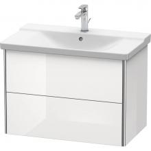 Duravit XS418102222 - Duravit XSquare Vanity Unit Wall-Mounted  White High Gloss