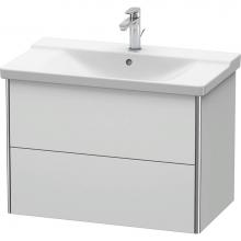 Duravit XS418103636 - Duravit XSquare Vanity Unit Wall-Mounted  White Satin Matte