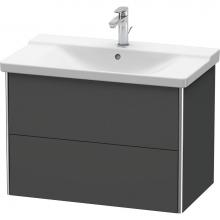 Duravit XS418104949 - Duravit XSquare Vanity Unit Wall-Mounted  Graphite Matte