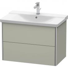 Duravit XS418106060 - Duravit XSquare Vanity Unit Wall-Mounted  Taupe Satin Matte