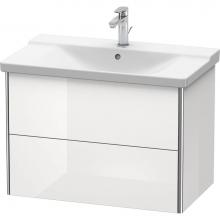 Duravit XS418108585 - Duravit XSquare Vanity Unit Wall-Mounted  White High Gloss