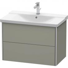 Duravit XS418109292 - Duravit XSquare Vanity Unit Wall-Mounted  Stone Gray Satin Matte