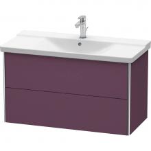 Duravit XS418209494 - Duravit XSquare Vanity Unit Wall-Mounted  Aubergine Satin Matte