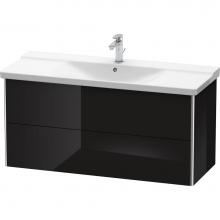 Duravit XS418304040 - Duravit XSquare Vanity Unit Wall-Mounted  Black High Gloss