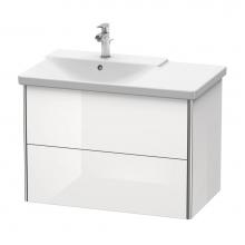 Duravit XS418402222 - Duravit XSquare Vanity Unit Wall-Mounted  White High Gloss