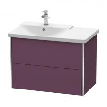 Duravit XS418409494 - Duravit XSquare Vanity Unit Wall-Mounted  Aubergine Satin Matte