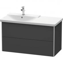 Duravit XS418504949 - Duravit XSquare Vanity Unit Wall-Mounted  Graphite Matte