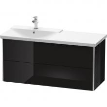 Duravit XS418604040 - Duravit XSquare Vanity Unit Wall-Mounted  Black High Gloss