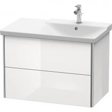 Duravit XS418702222 - Duravit XSquare Vanity Unit Wall-Mounted  White High Gloss