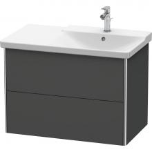 Duravit XS418704949 - Duravit XSquare Vanity Unit Wall-Mounted  Graphite Matte