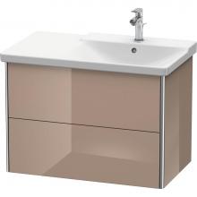 Duravit XS418708686 - Duravit XSquare Vanity Unit Wall-Mounted  Cappuccino High Gloss