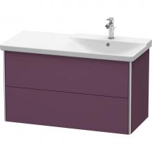 Duravit XS418809494 - Duravit XSquare Vanity Unit Wall-Mounted  Aubergine Satin Matte