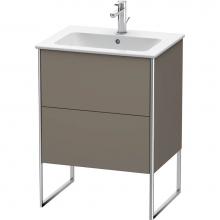 Duravit XS444509090 - Duravit XSquare Floor Standing Vanity Unit  Flannel Gray Satin Matte