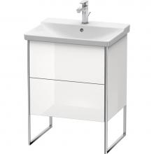 Duravit XS446002222 - Duravit XSquare Floor Standing Vanity Unit  White High Gloss