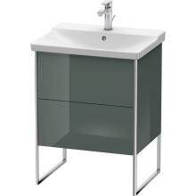 Duravit XS446003838 - Duravit XSquare Floor Standing Vanity Unit  Dolomiti Gray High Gloss