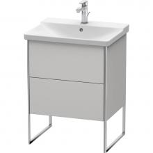 Duravit XS446003939 - Duravit XSquare Floor Standing Vanity Unit  Nordic White Satin Matte