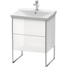 Duravit XS446008585 - Duravit XSquare Floor Standing Vanity Unit  White High Gloss