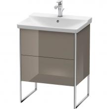 Duravit XS446008989 - Duravit XSquare Floor Standing Vanity Unit  Flannel Gray High Gloss