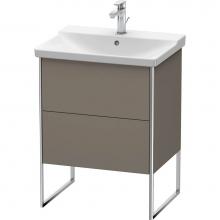 Duravit XS446009090 - Duravit XSquare Floor Standing Vanity Unit  Flannel Gray Satin Matte