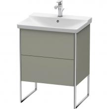 Duravit XS446009292 - Duravit XSquare Floor Standing Vanity Unit  Stone Gray Satin Matte