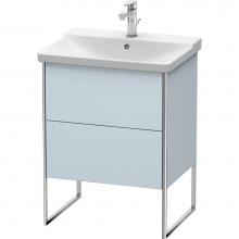 Duravit XS446009797 - Duravit XSquare Floor Standing Vanity Unit  Light Blue Satin Matte