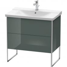 Duravit XS446103838 - Duravit XSquare Floor Standing Vanity Unit  Dolomiti Gray High Gloss