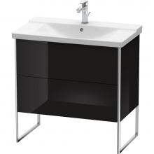 Duravit XS446104040 - Duravit XSquare Floor Standing Vanity Unit  Black High Gloss