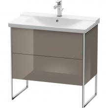 Duravit XS446108989 - Duravit XSquare Floor Standing Vanity Unit  Flannel Gray High Gloss