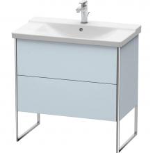 Duravit XS446109797 - Duravit XSquare Floor Standing Vanity Unit  Light Blue Satin Matte