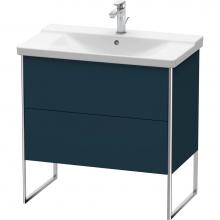 Duravit XS446109898 - Duravit XSquare Floor Standing Vanity Unit  Night Blue Satin Matte