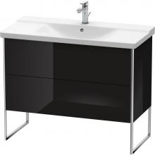 Duravit XS446204040 - Duravit XSquare Floor Standing Vanity Unit  Black High Gloss